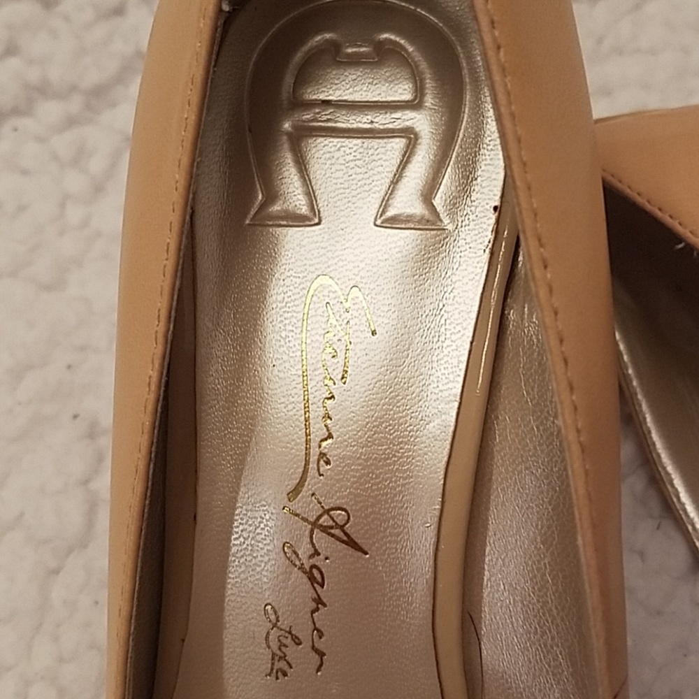 Etienne Aigner Luke Leather Heels Size 6 - Picture 2 of 8
